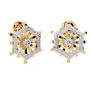 Sparkly Nuttallii Diamond Stud Earrings