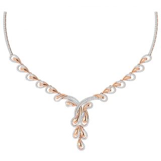 Rabiya Trickle Design Diamond Necklace