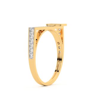 D Initial Engagement Diamond Ring