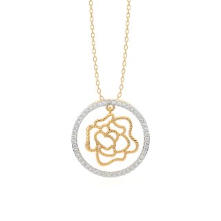 Floral Crown Gold Diamond Pendant