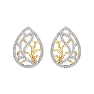 Buy Golden Diamond Tear Drop Earrings