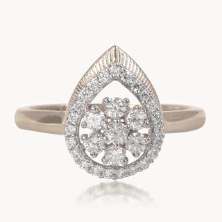 Floral Leaf Diamond Ring