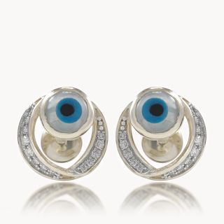 Mystic Evil Eye Diamond Studs