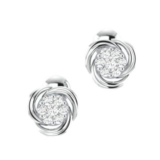 Takane	 Round Diamond Stud Earrings