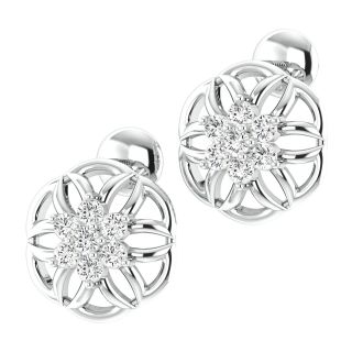 Aaliyah Round Diamond Stud Earring