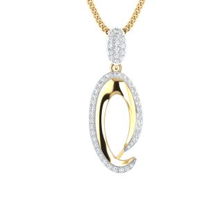 Aina Round Diamond Office Wear Pendant