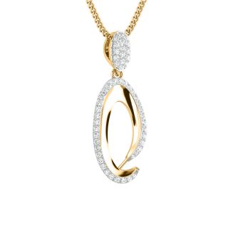 Aina Round Diamond Office Wear Pendant