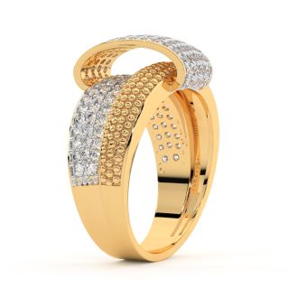 Edgy Formals Gold Diamond Ring