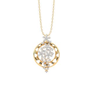 Rosy Daisy Diamond Pendant