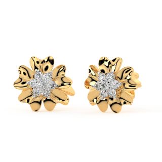 Funky Chakra Diamond Stud Earrings