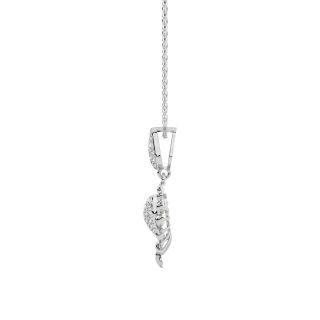 Spike Leaves Design Diamond Pendant