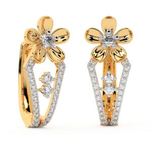 A Lily Link Diamond Earrings