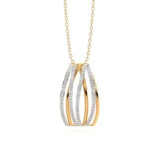 Frost on Gold Diamond Pendant