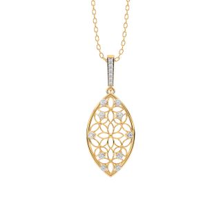 Sea Shell Gold Diamond Pendant