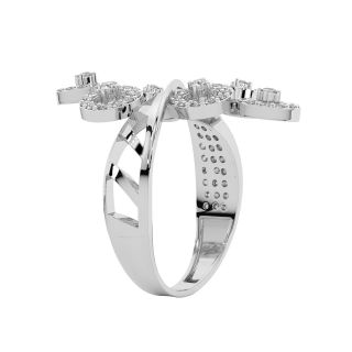 Six Tiny Circles Diamond Engagement Ring