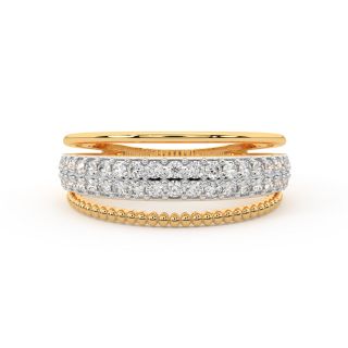 Sun Stripes Diamond Engagement Ring