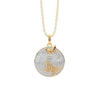 Wings of Glitter Diamond Pendant