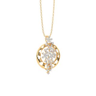 Rosy Daisy Diamond Pendant