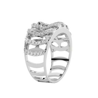 Flourish Design Diamond Engagement Ring