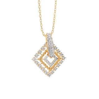 Designer Square Diamond Pendant