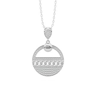 Stylish Orbit Diamond Pendant