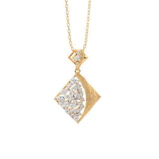 All Square Diamond Pendant