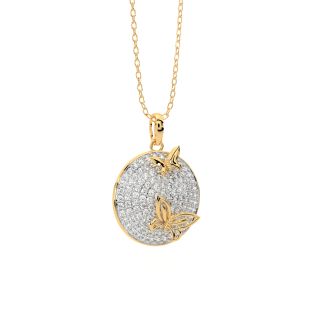 Wings of Glitter Diamond Pendant