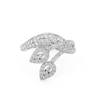 Shimmer Leaf Diamond Ring