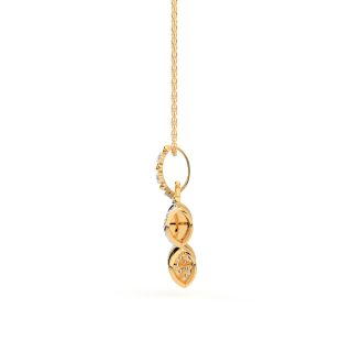 Exaggerated Drama Gold Diamond Pendant