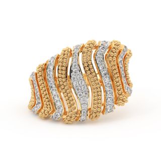 Wavy Design Diamond Ring