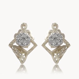 Geometric Infinity Diamond Studs