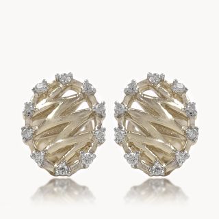 Zig-zag Diamond Studs
