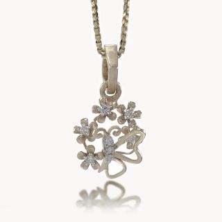 Chaos Flower Diamond Pendant