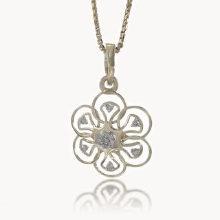 Diamond Petal Pendant