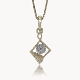 Geometric Infinity Diamond Pendant