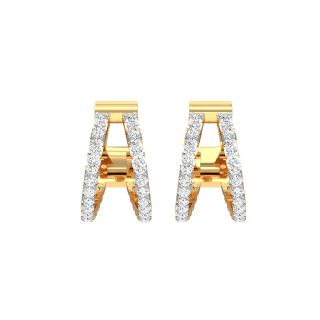 Hannah Round Diamond Bali Earrings