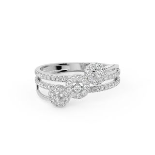 Triplet Circle Diamond Ring