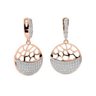 Sphere Design Diamond Earrings