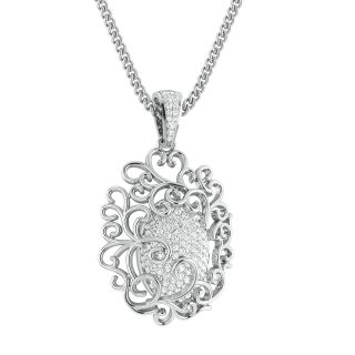 Giana Round Diamond Office Wear Pendant