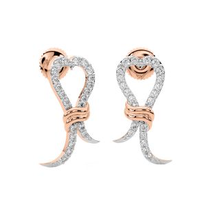 Thread Knot Diamond Earrings