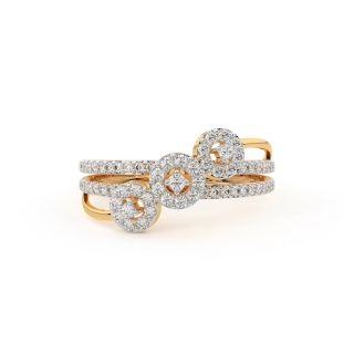 Triplet Circle Diamond Ring