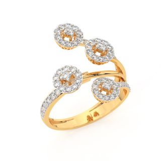 Quad Circle Design Diamond Ring