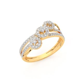 Triplet Circle Diamond Ring