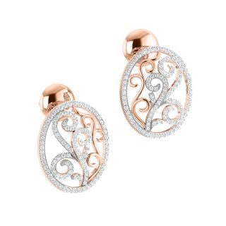 Evana Round Diamond Stud Earrings