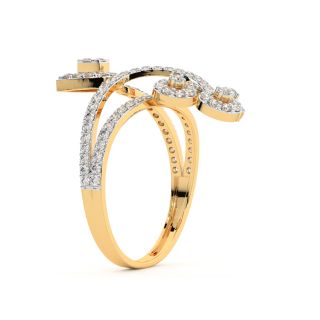 Flight of Gold Diamond Ring