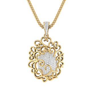 Giana Round Diamond Office Wear Pendant