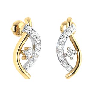 Carmen Round Diamond Stud Earrings