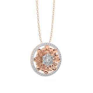 Sphere Floral Diamond Pendant