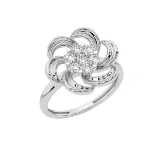Rose Design Engagement Ring
