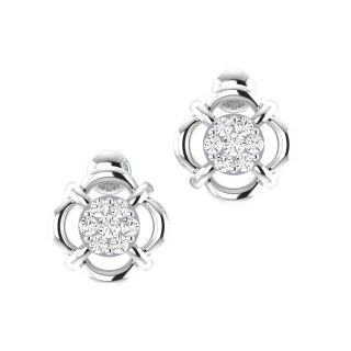 Ena Round Diamond Stud Earrings